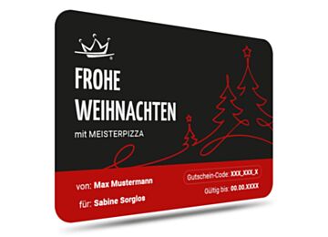 Weihnachts-Gutschein von Meisterpizza