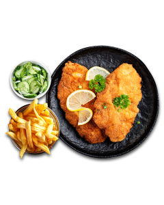 Meister-Schnitzel mit Crunchy Fries