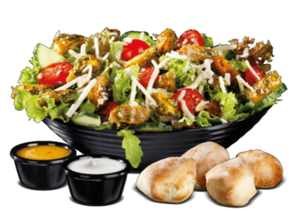 No Chicken Filet Salat Pesto (vegan)